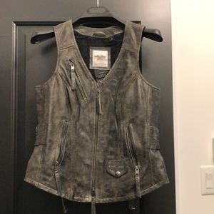 Woman’s  Harley Davidson leather vest